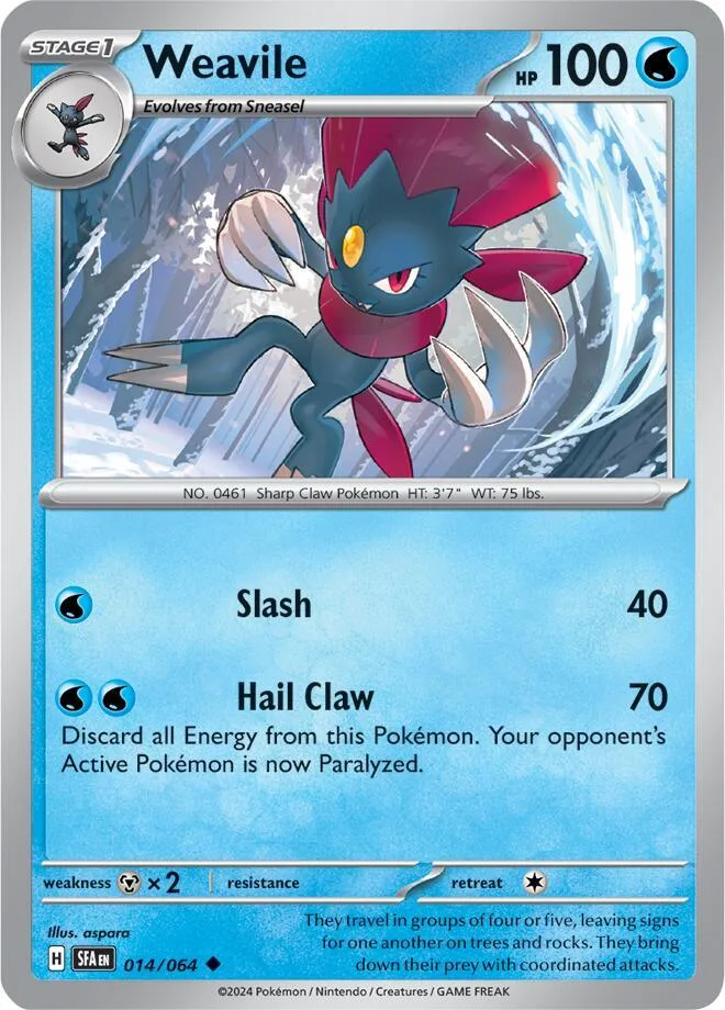Weavile card front