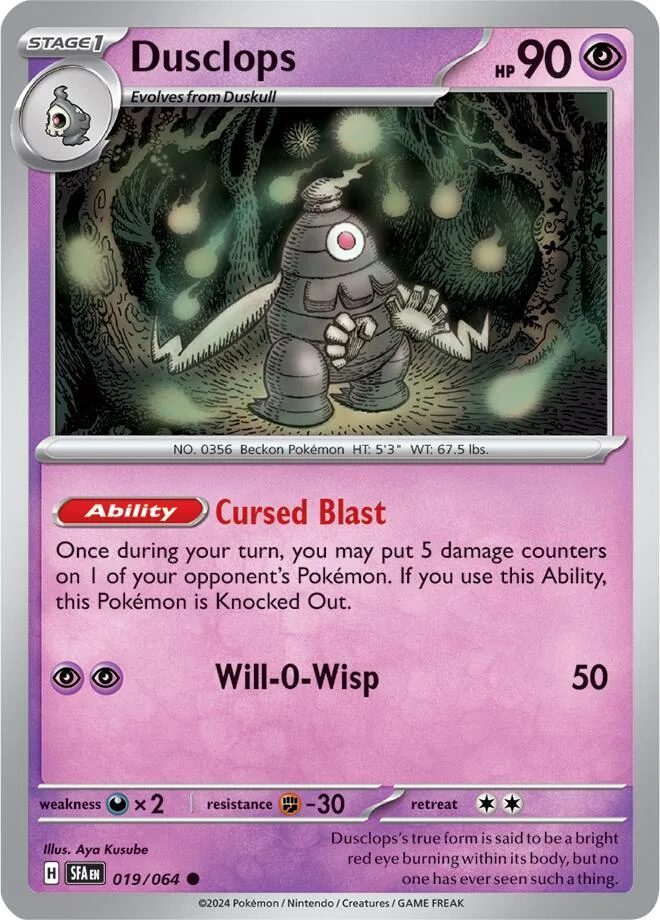 Dusclops card front