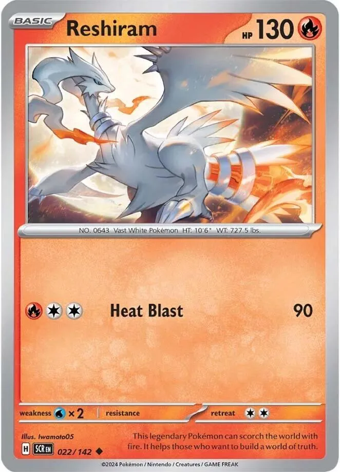Reshiram card front