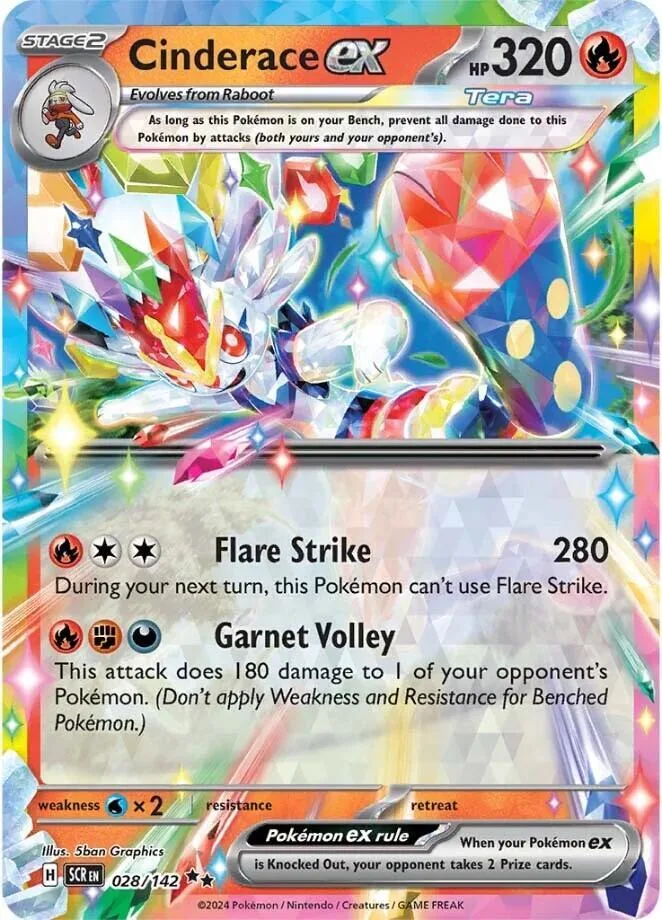 Cinderace ex card front