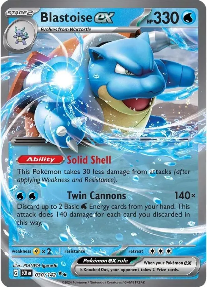 Blastoise ex card front