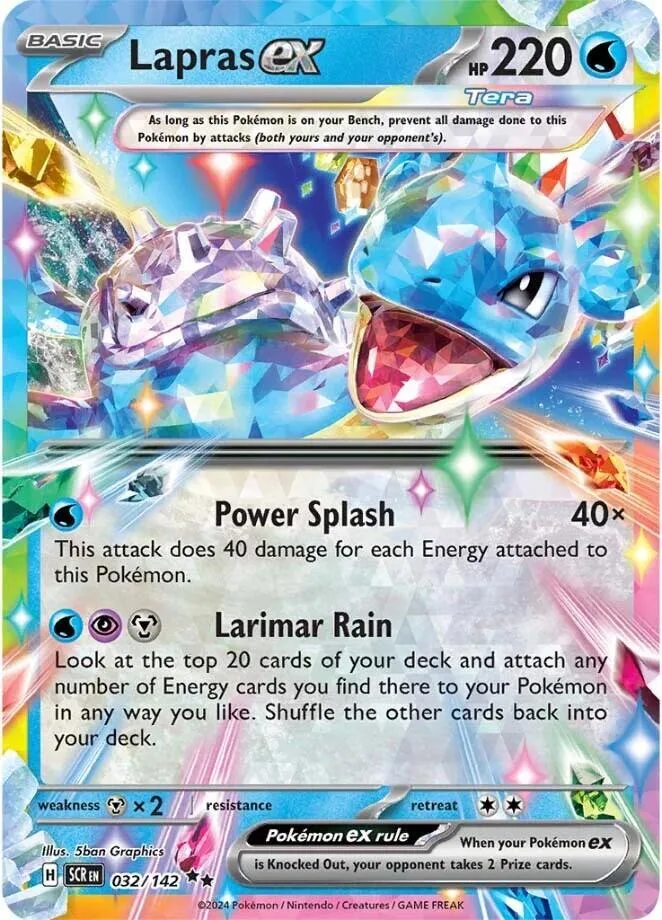Lapras ex card front