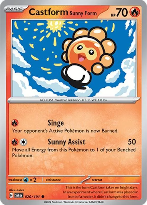 Castform Sunny Form card front