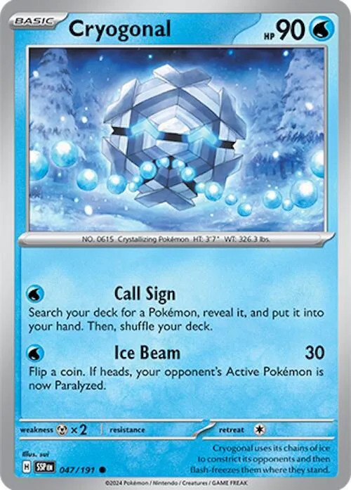 Cryogonal card front