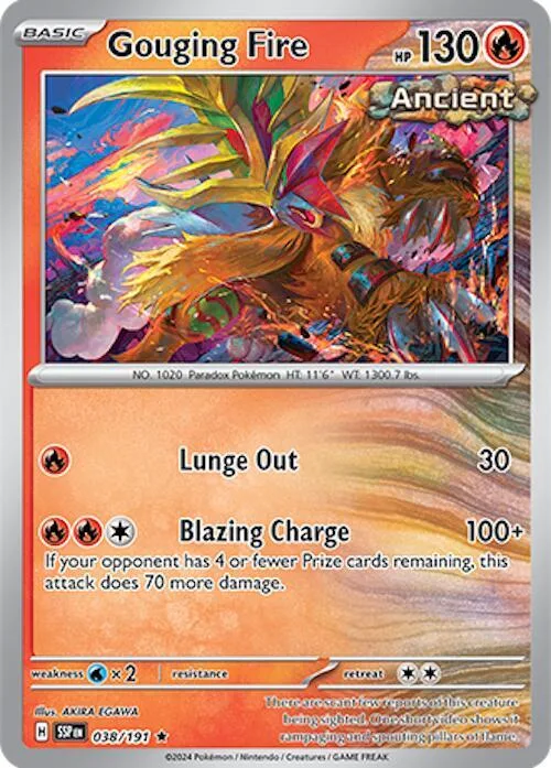 Gouging Fire card front