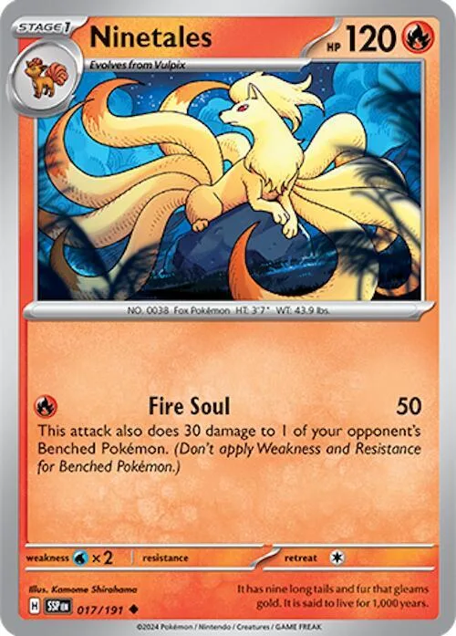 Ninetales card front