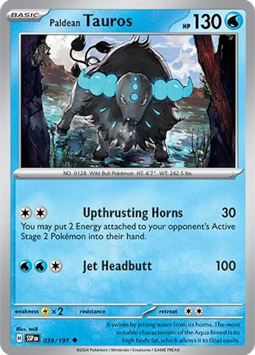 Paldean Tauros card front