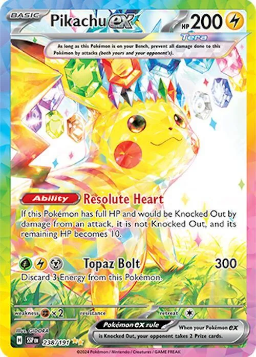 Pikachu ex Holofoil card