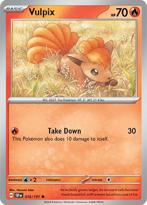 Vulpix card front