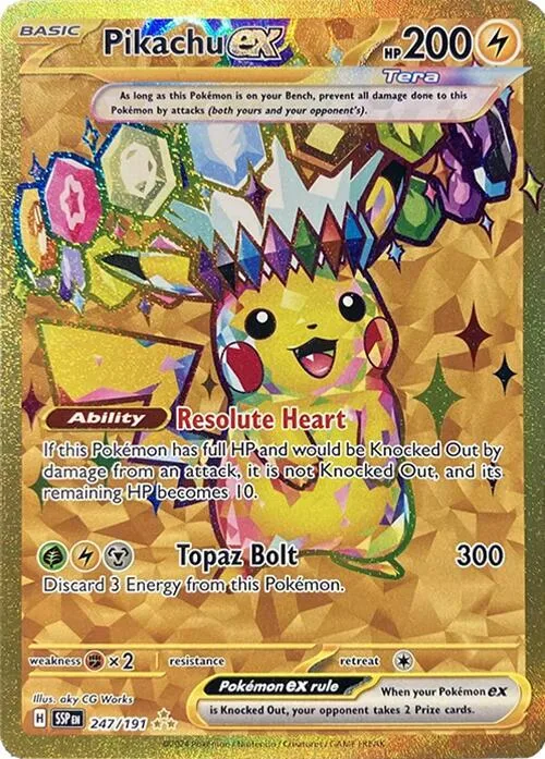 Pikachu ex Holofoil card