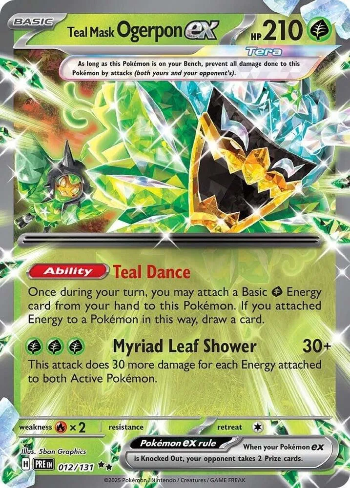 Teal Mask Ogerpon ex card front