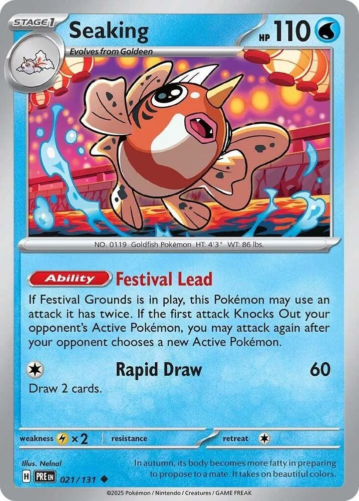 Seaking card front
