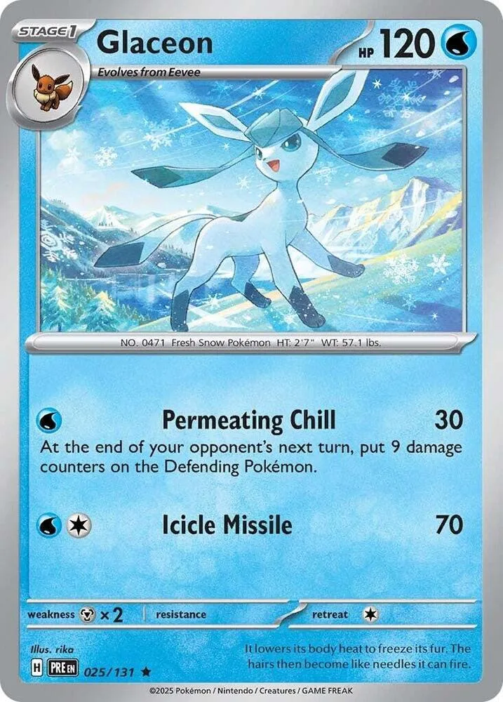Glaceon card front
