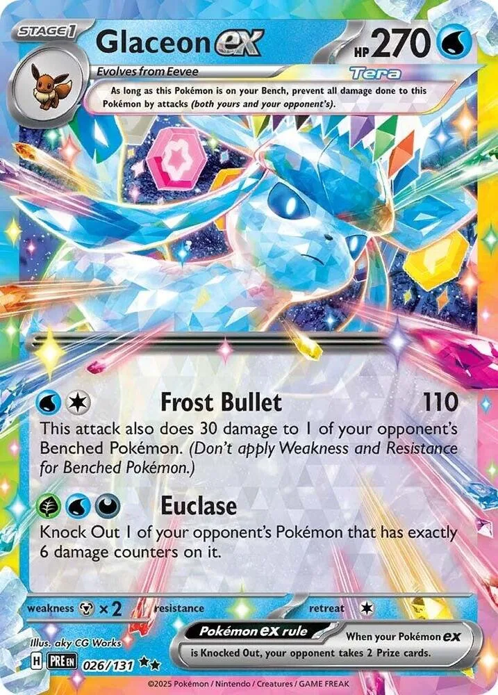 Glaceon ex card front