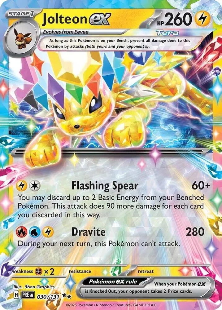 Jolteon ex card front