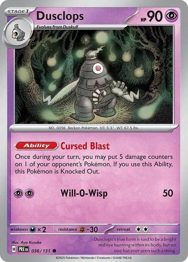 Dusclops card front