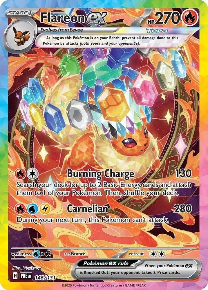 Flareon ex Holofoil card