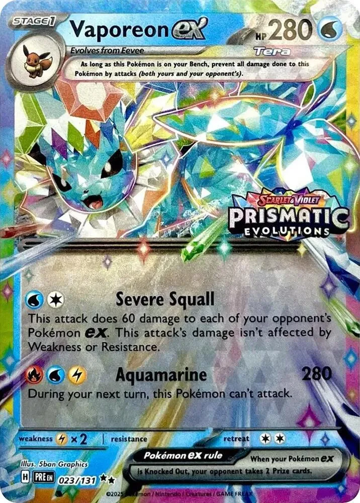 Vaporeon ex (Set Stamp) thumbnail