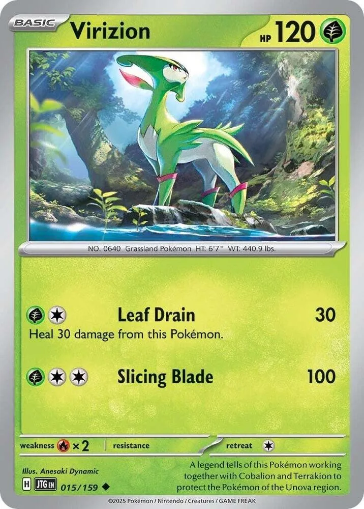 Virizion card front