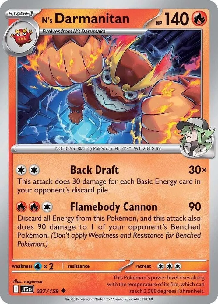 N's Darmanitan card front