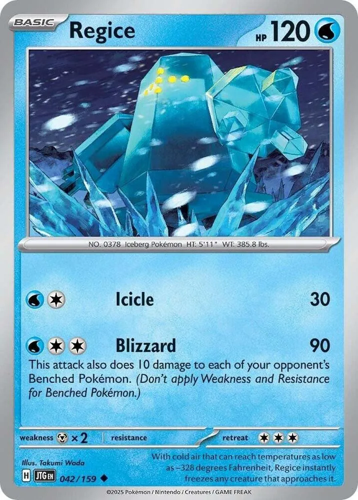 Regice card front