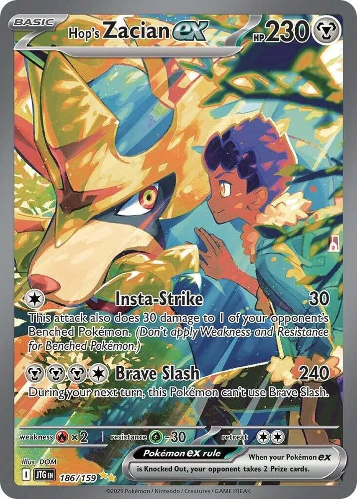 Hop's Zacian ex Holofoil card
