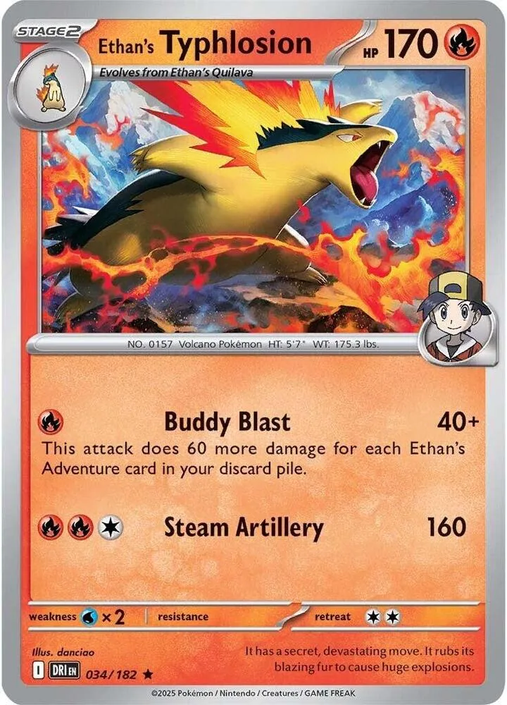 Ethan's Typhlosion card front
