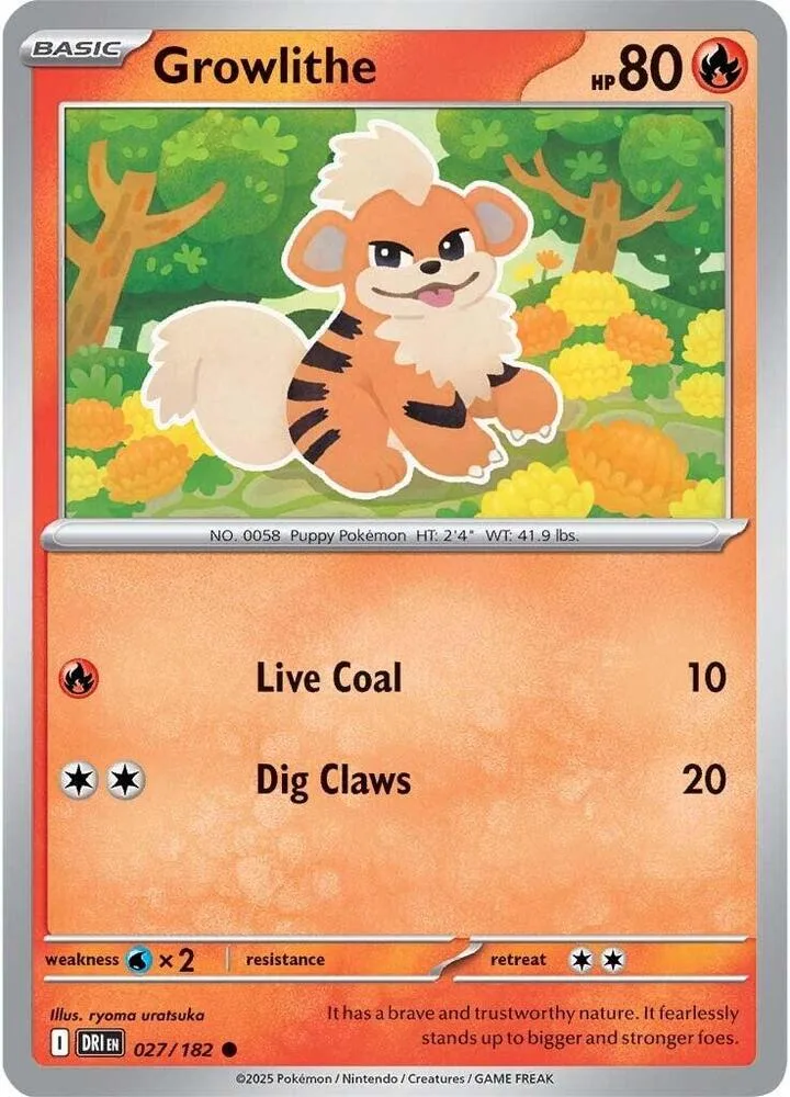 Growlithe card front