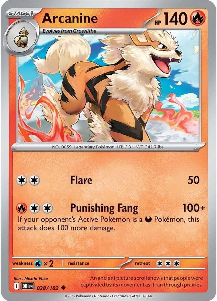 Arcanine card front