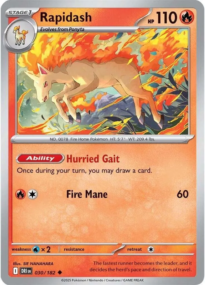 Rapidash card front