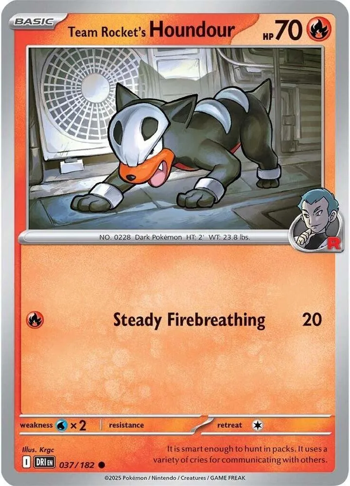 Team Rocket's Houndour card front