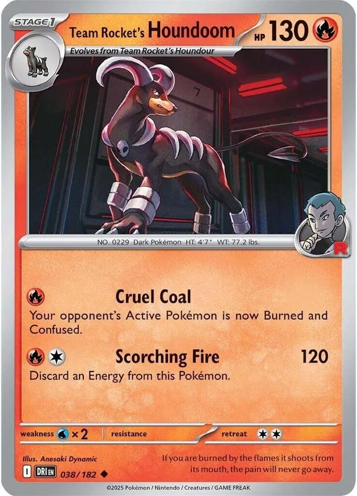Team Rocket's Houndoom card front