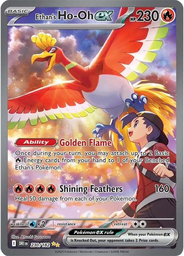 Ethan's Ho-Oh ex Holofoil card