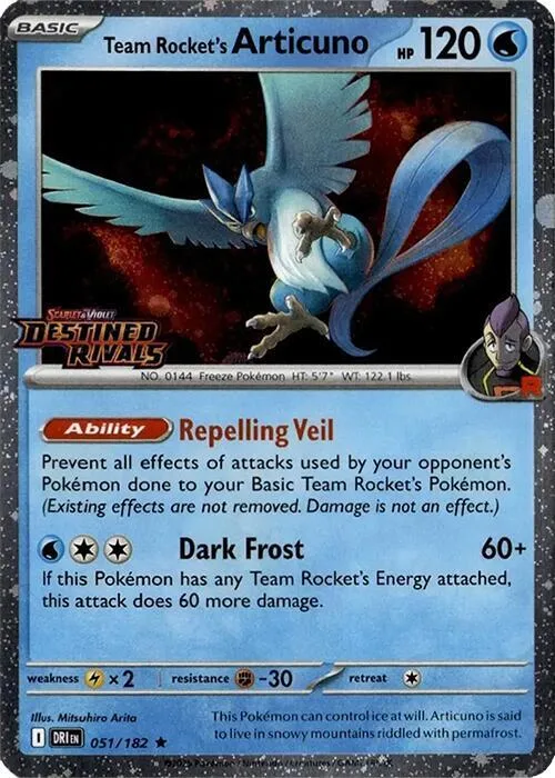 Team Rocket's Articuno (Set Stamp Cosmos Holo) thumbnail