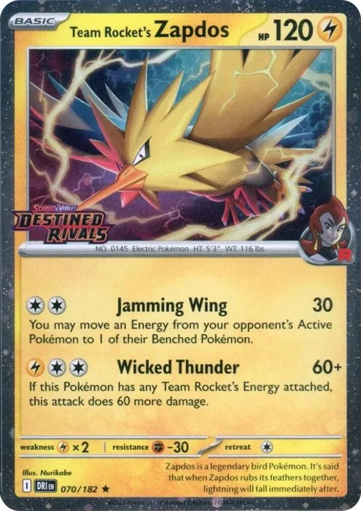 Team Rocket's Zapdos (Set Stamp) thumbnail
