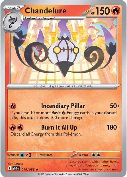 Chandelure card front