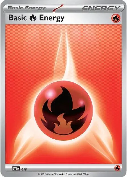 Basic Fire Energy card front