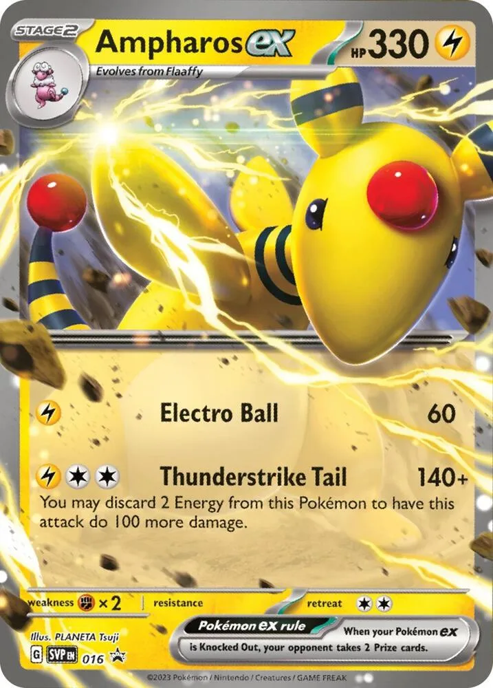 Ampharos ex card front