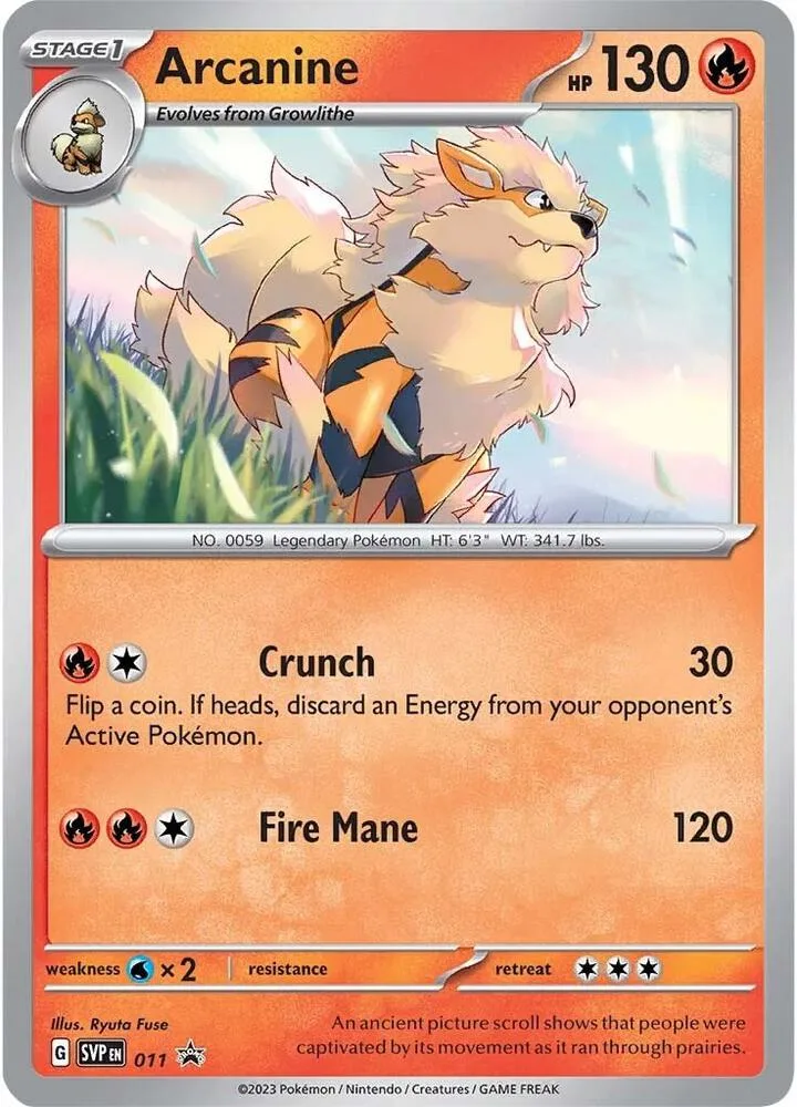 Arcanine card front