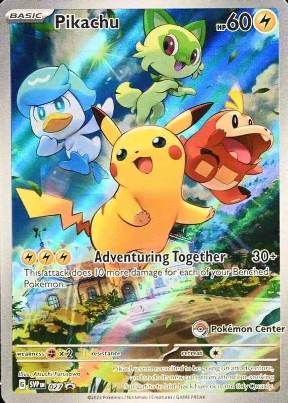 Pikachu (Pokemon Center Exclusive) card front