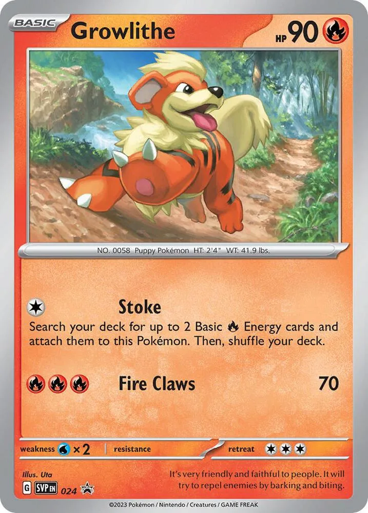 Growlithe card front
