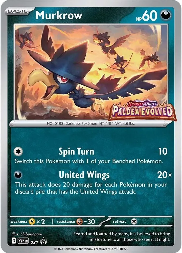 Murkrow (Prerelease) card front