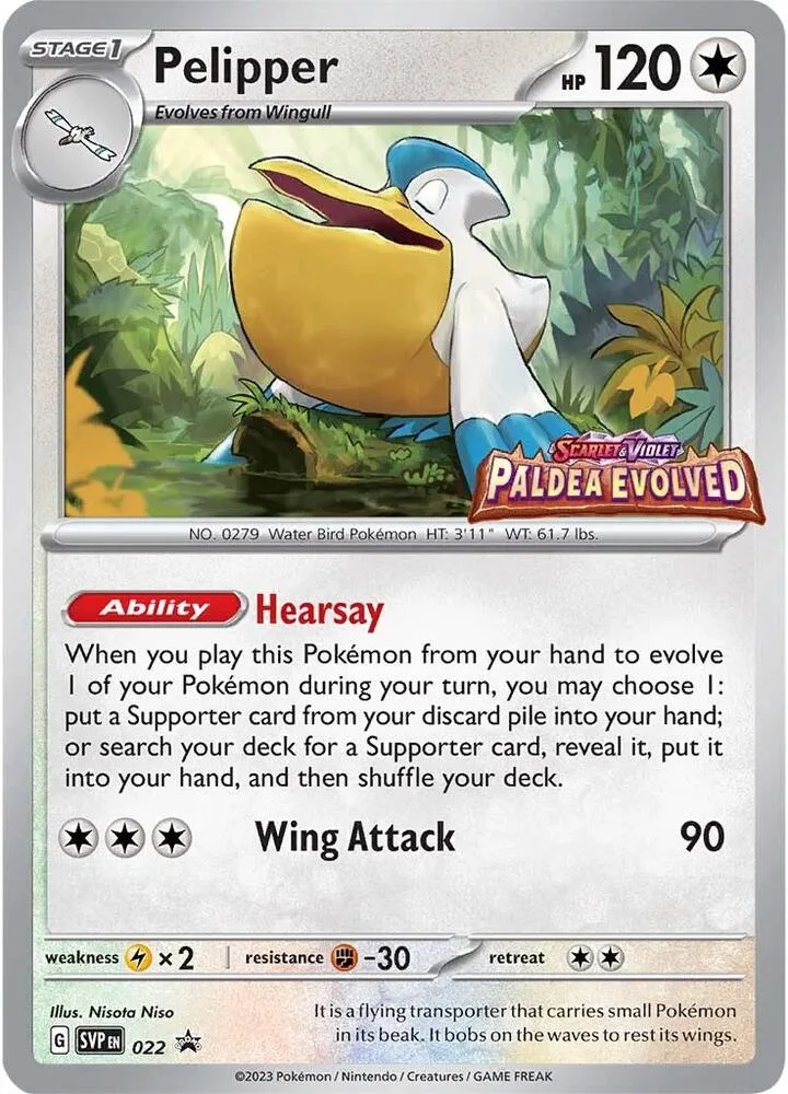 Pelipper (Prerelease) card front