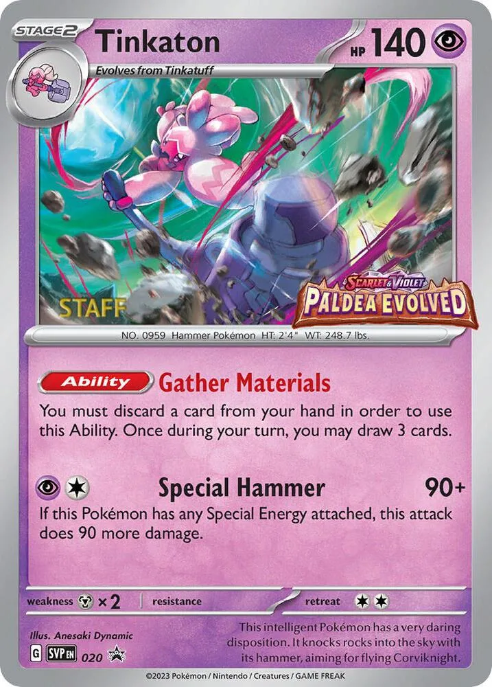 Tinkaton (Prerelease) [Staff] card front