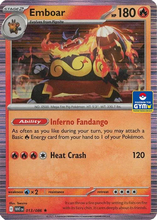 Emboar (GYM) card front
