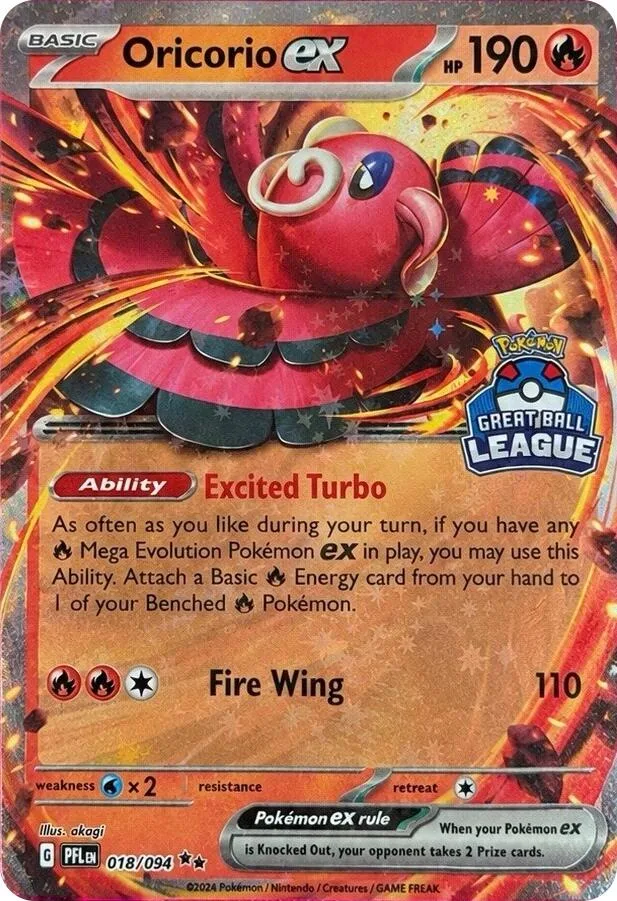 Oricorio ex (Great Ball League) card front