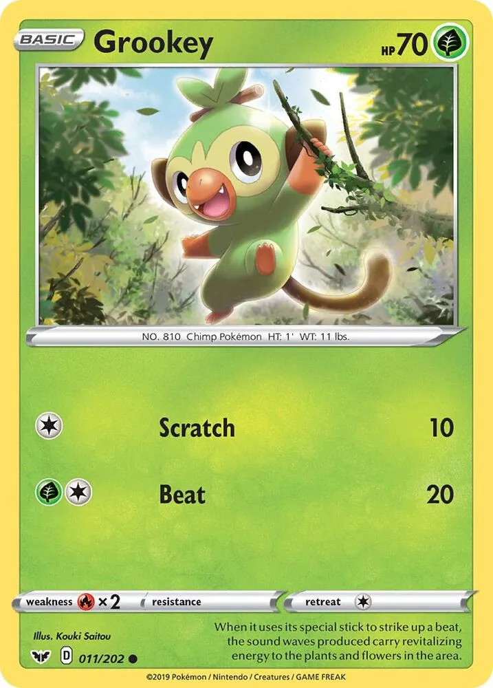 Grookey card front