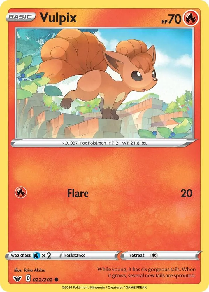 Vulpix card front
