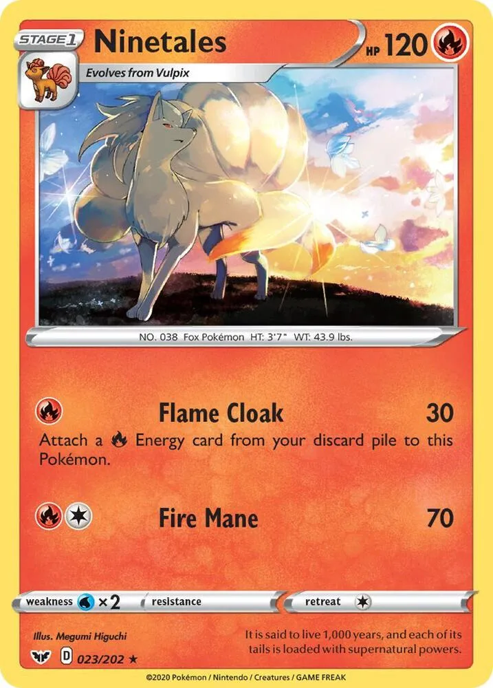 Ninetales card front