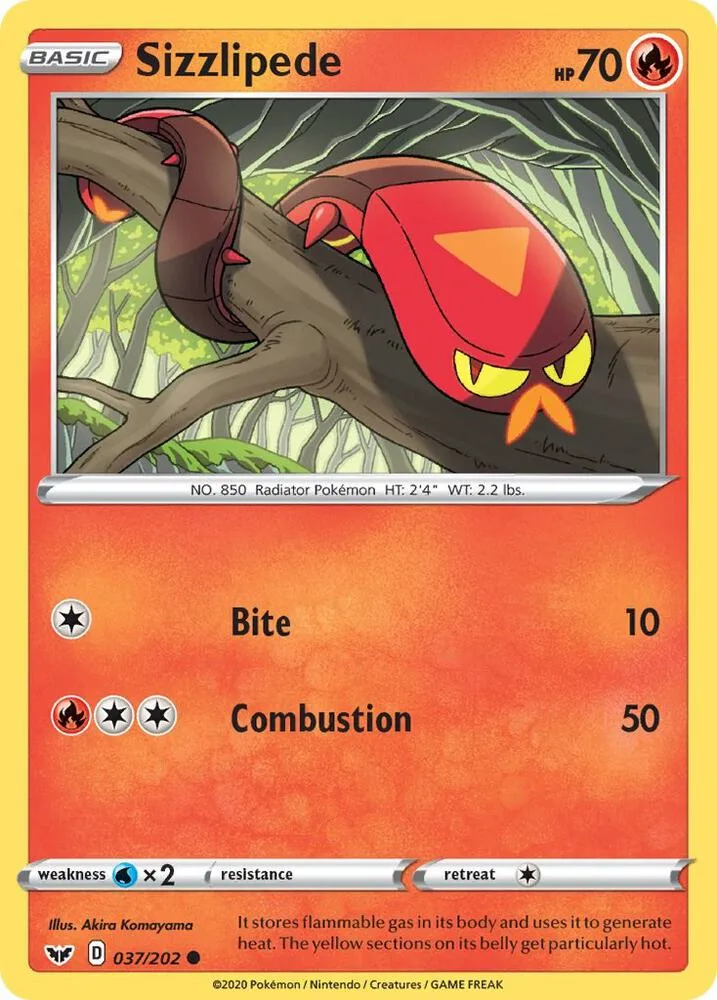 Sizzlipede card front